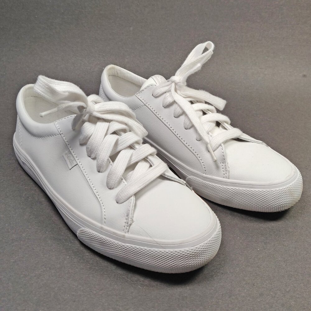 White Keds Women's Jump Kick Leather Sneaker - Worn 1x